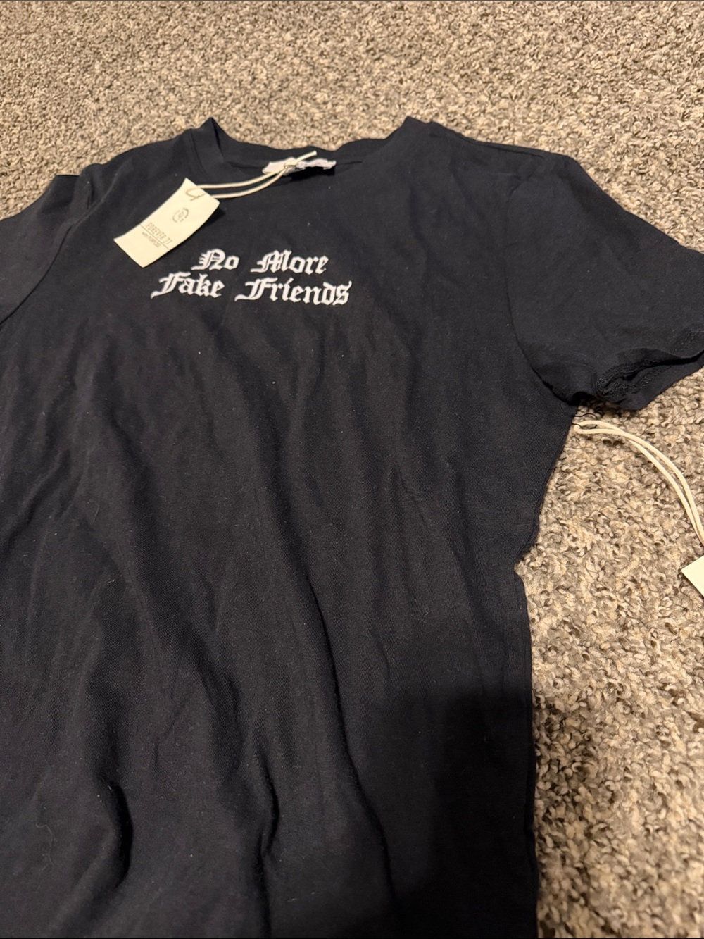 Forever 21 Black Graphic 'No More Fake Friends' Tee - Men